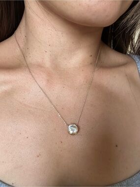 Melinda Maria Baroness Diamond Solitaire Necklace
